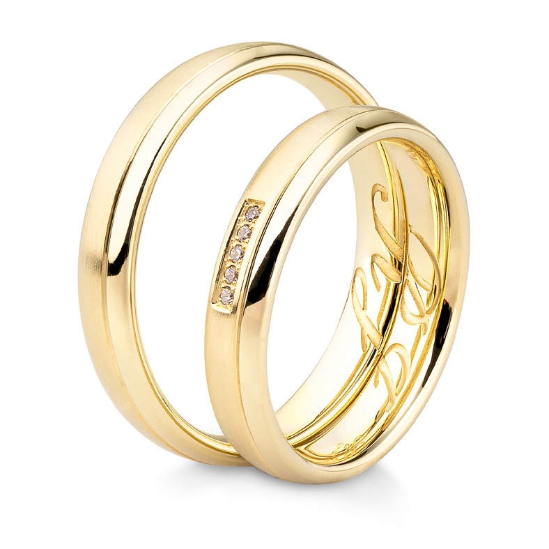 gelbgoldener Ring mit Innengravur - Breuning